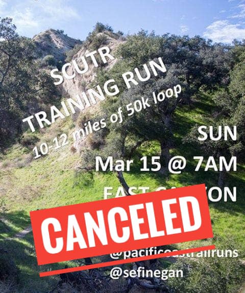 SCUTR Training Run Cancel
